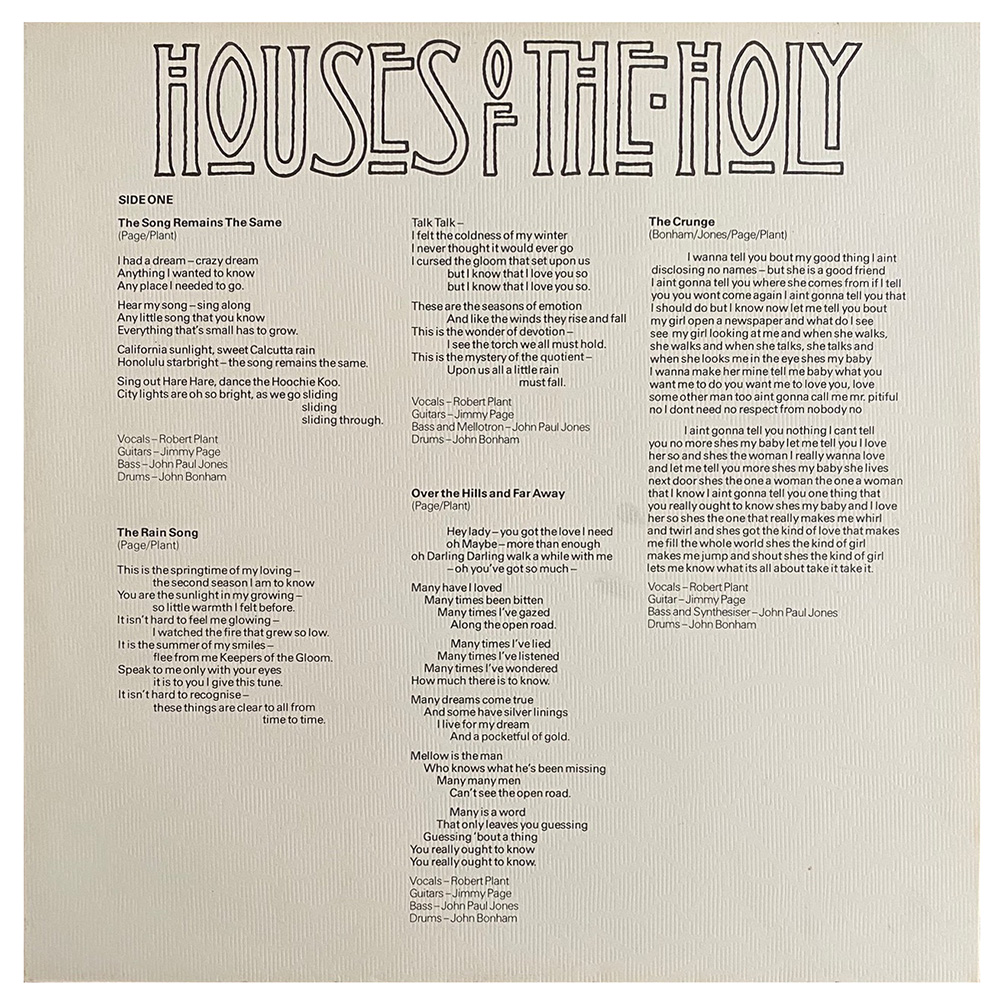 LP <br>Houses of the Holy <br>Japan (P-8288A) V1 - Image 5