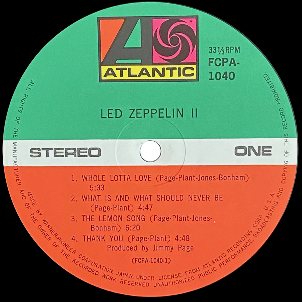 LP <br>Led Zeppelin II <br>Japan (FCPA-1040) - Image 3