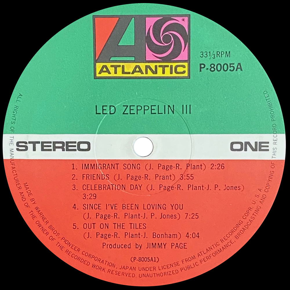 LP <br>Led Zeppelin III <br>Japan (P-8005A) #3 - Image 3