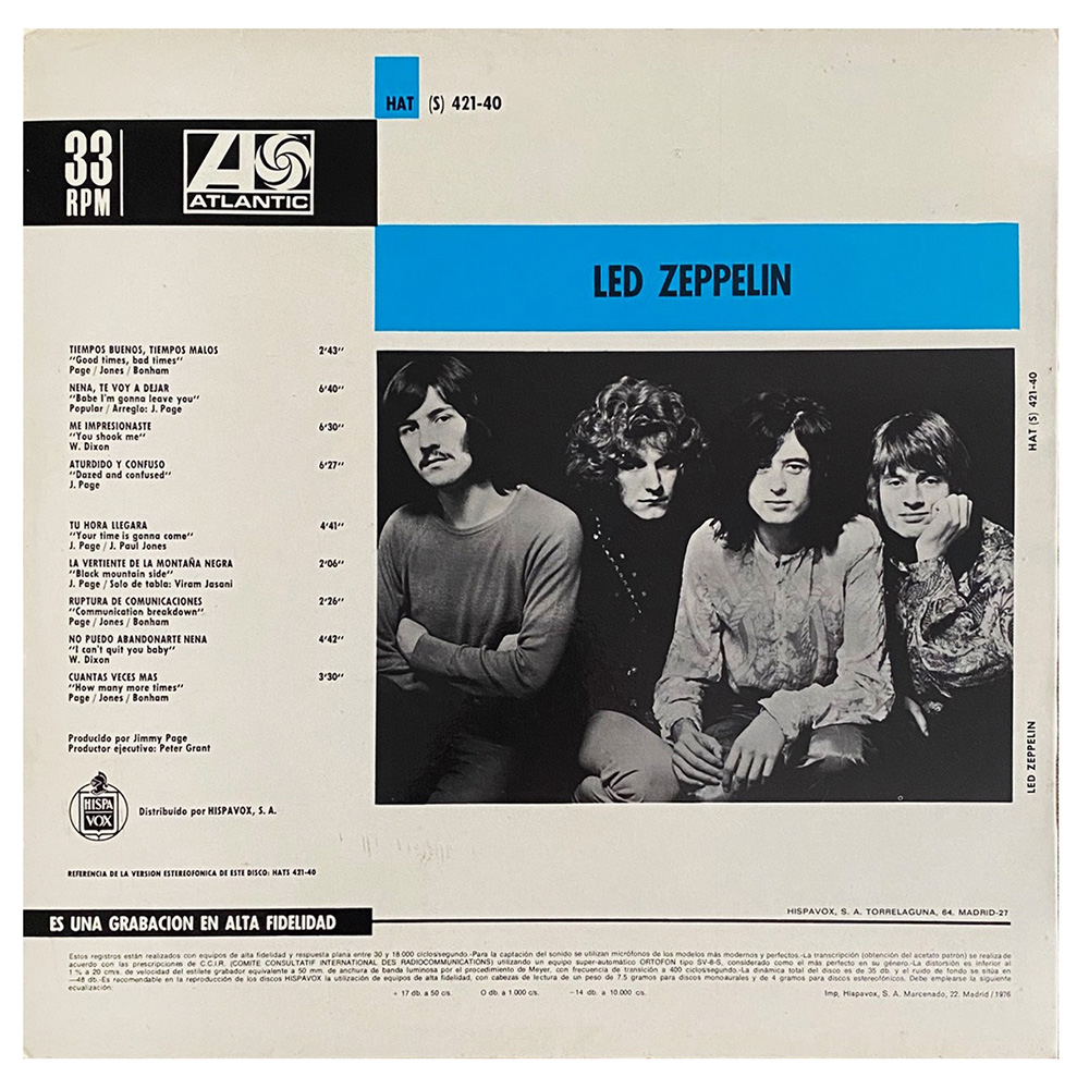 LP <br>Led Zeppelin <br>Spain (HATS 421-40) #04 - Image 2