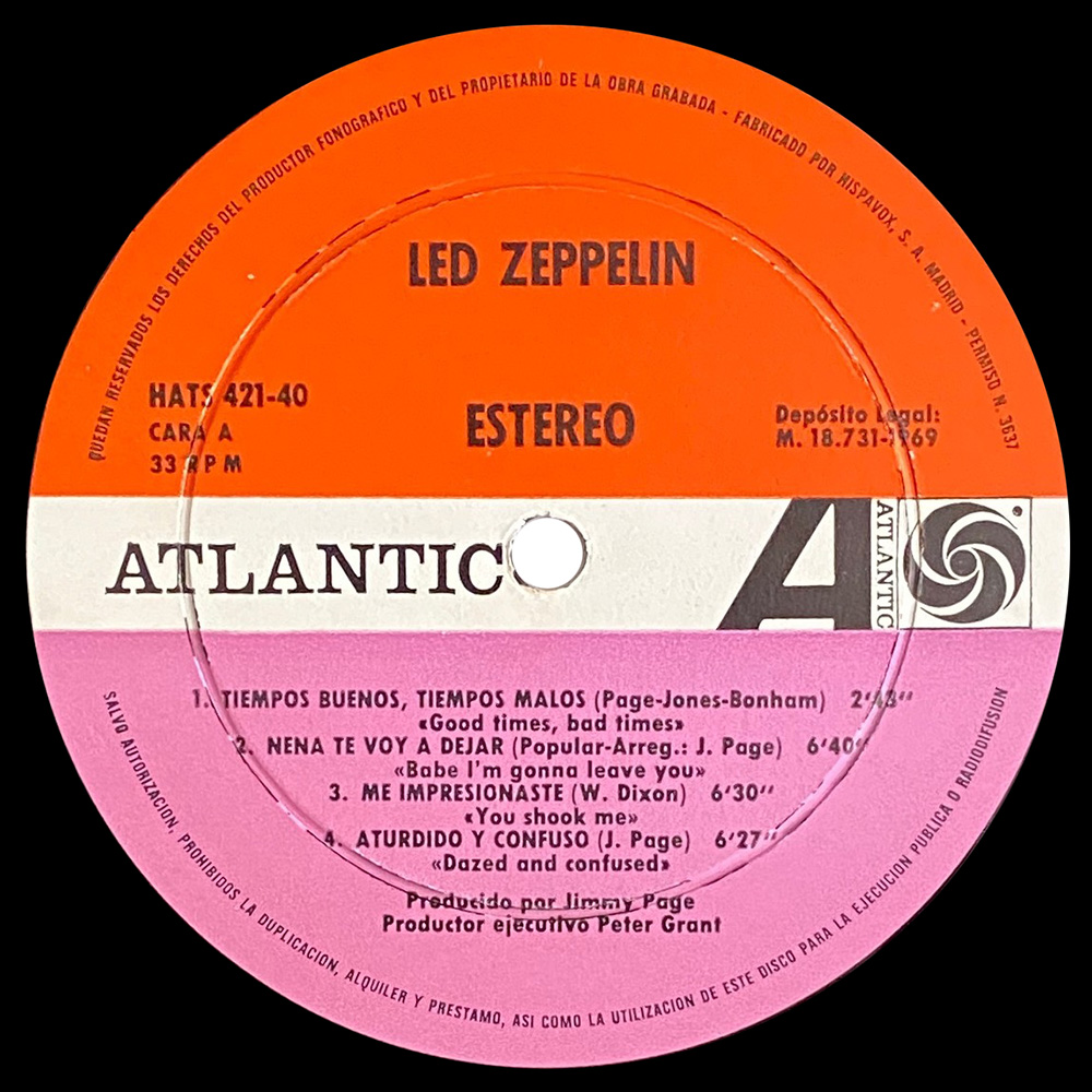 LP <br>Led Zeppelin <br>Spain (HATS 421-40) #04 - Image 3