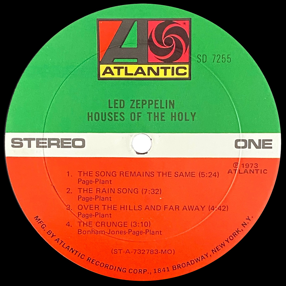 LP <br>Houses of the Holy <br>USA (SD 7255) Promo - Image 3