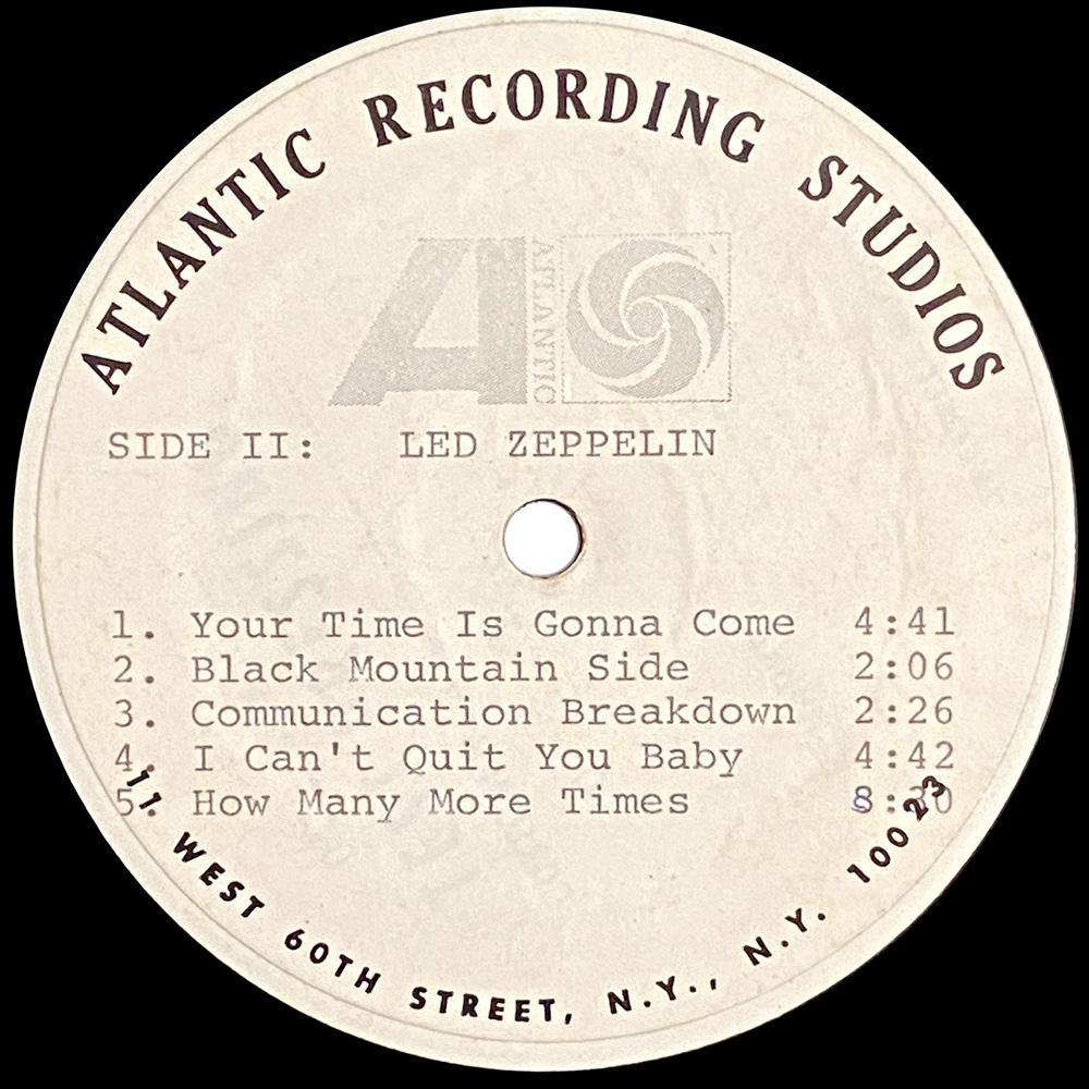 LP <br>Led Zeppelin <br>USA (SD 8216) Promo #2 - Image 2