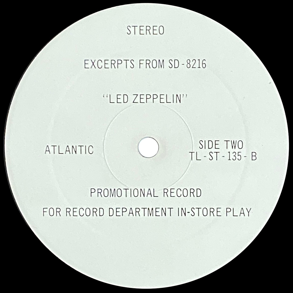LP <br>Led Zeppelin <br>USA (TL-ST-135) Promo - Image 3