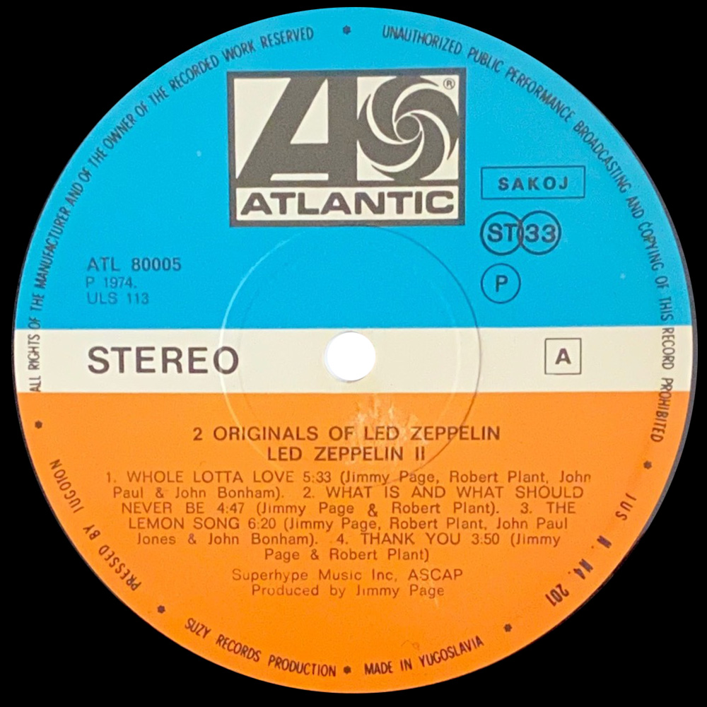LP <br>2 Originals Of Led Zeppelin <br>Yugoslavia (ATL 80005) #1 - Image 5