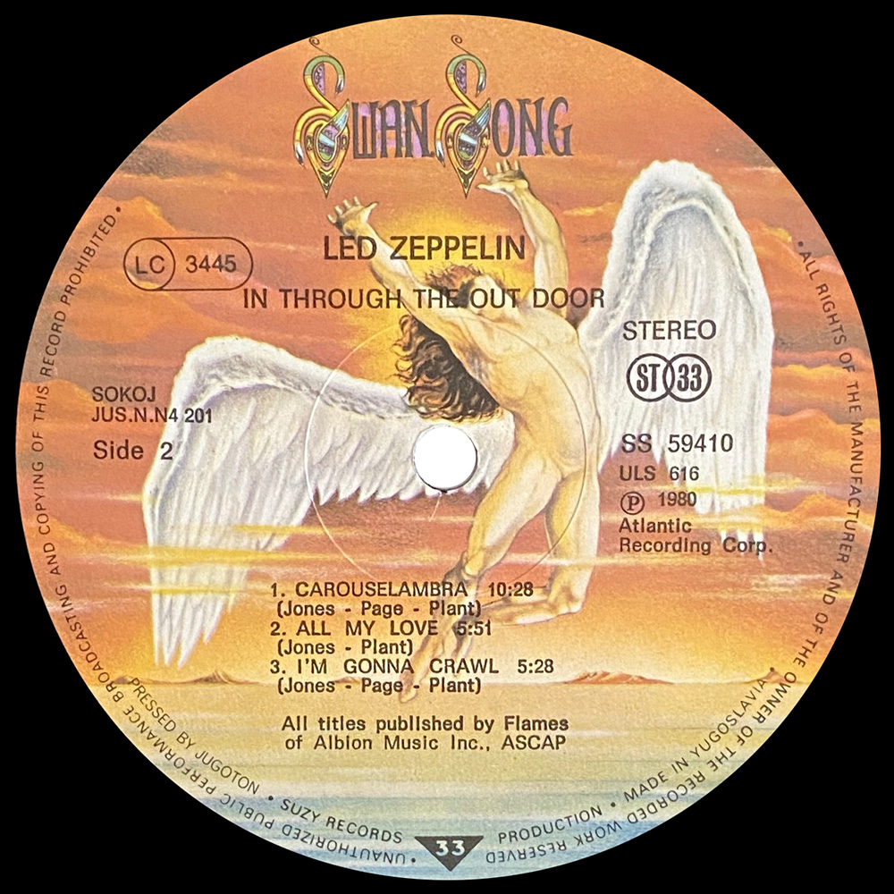 LP <br>In Through the Out Door <br>Yugoslavia (SS 59410) - Image 4