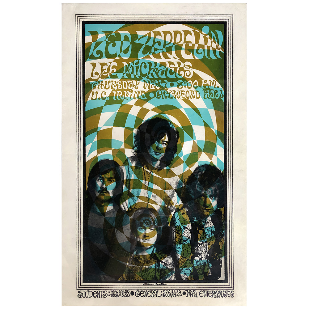 Concert Advertisement <br>1969.05.01 <br>Irvine, CA (Poster)