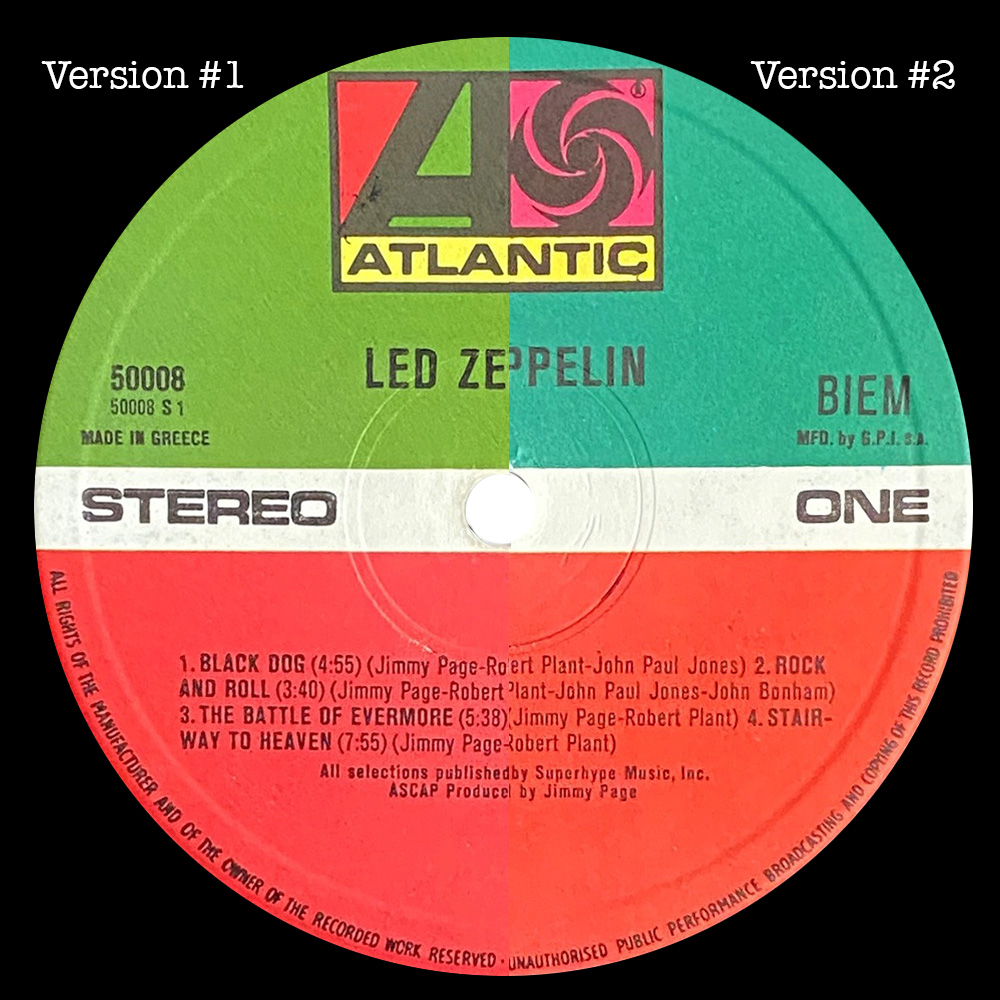 LP <br>Led Zeppelin IV <br>Greece (50008) #2 - Image 5