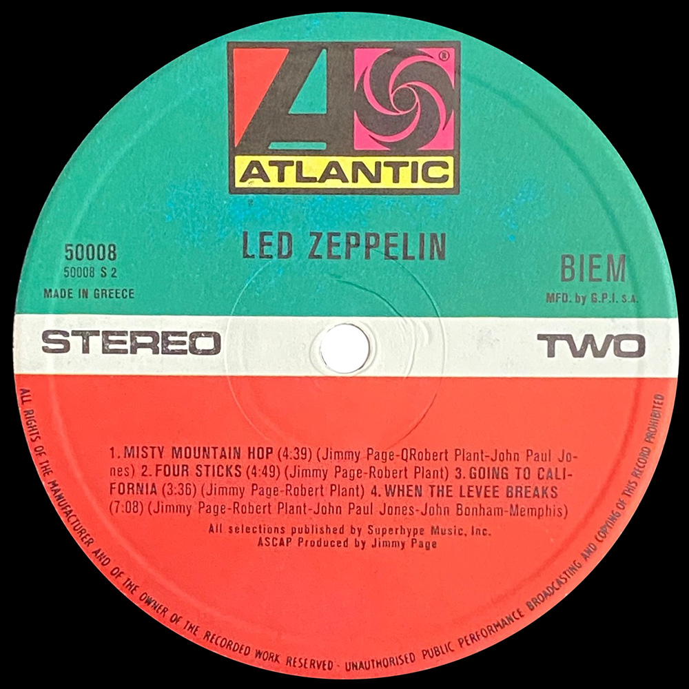 LP <br>Led Zeppelin IV <br>Greece (50008) #2 - Image 4