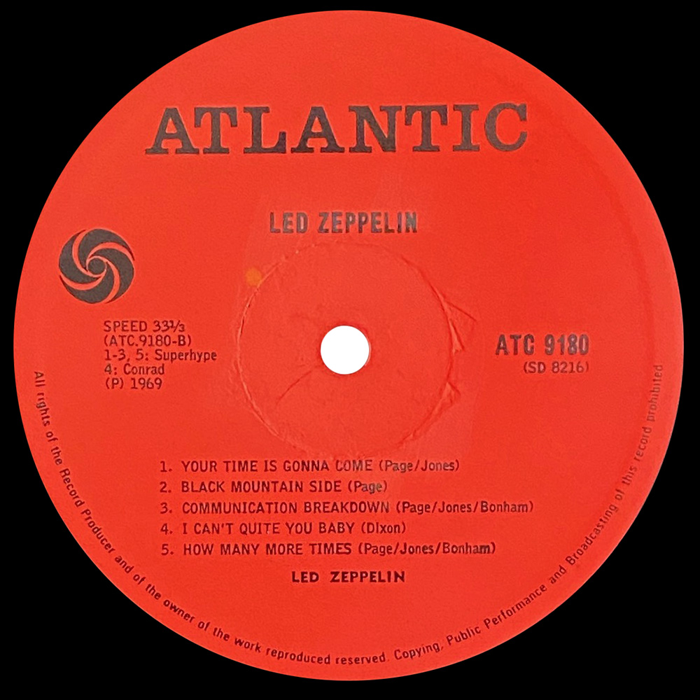 LP <br>Led Zeppelin <br>South Africa (ATC 9180) #1 - Image 4