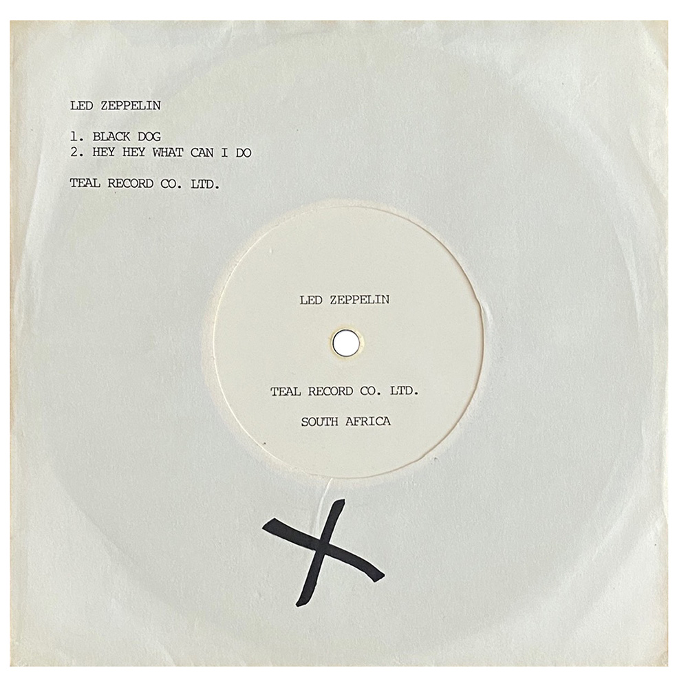 Single <br>South Africa (N/A) <br>Black Dog / Hey, Hey, What Can I Do (Acetate)