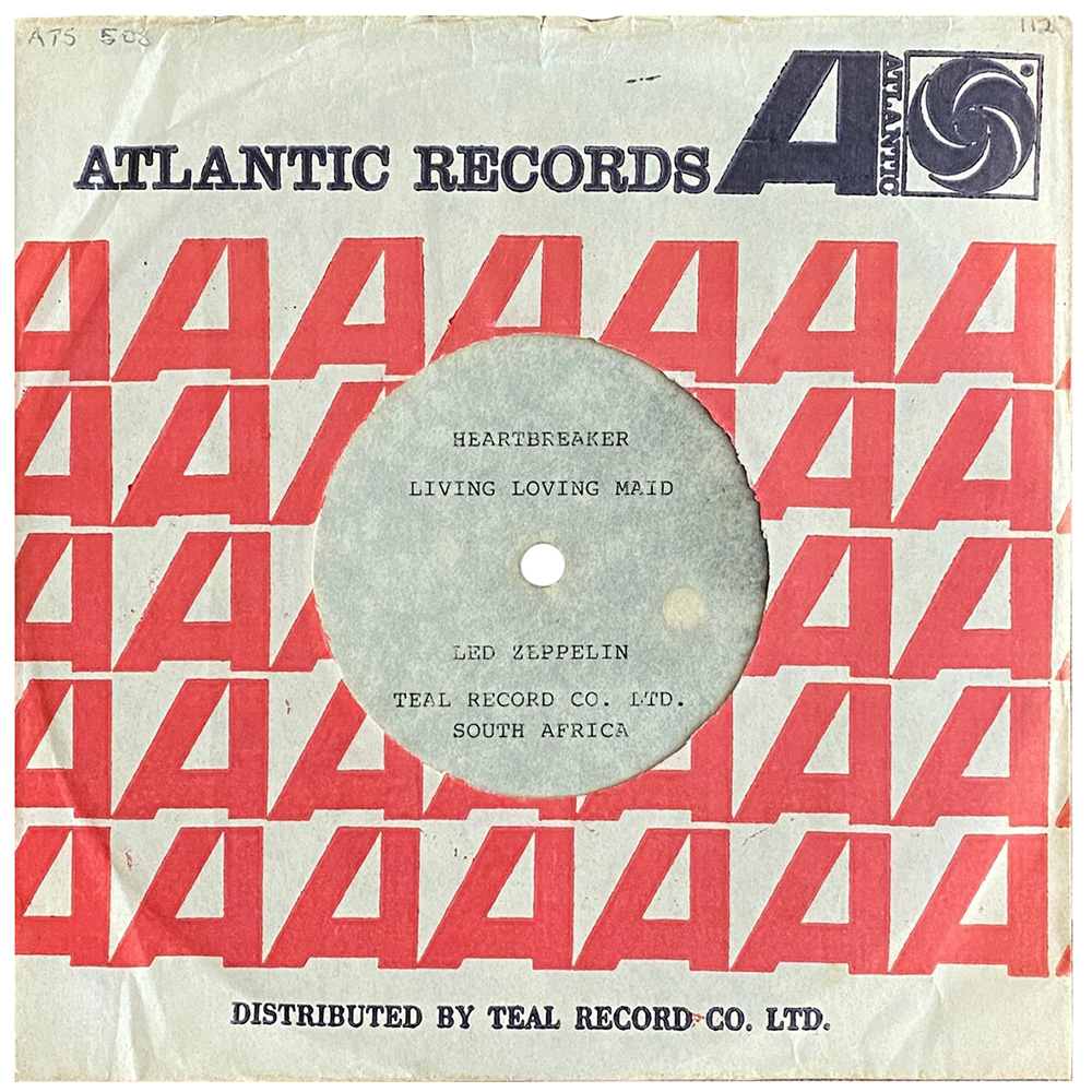Single <br>South Africa (N/A) <br>Heartbreaker / Living Loving Maid (Acetate)