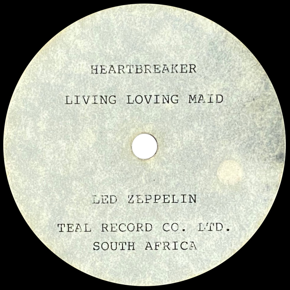 Single <br>South Africa (N/A) <br>Heartbreaker / Living Loving Maid (Acetate) - Image 2
