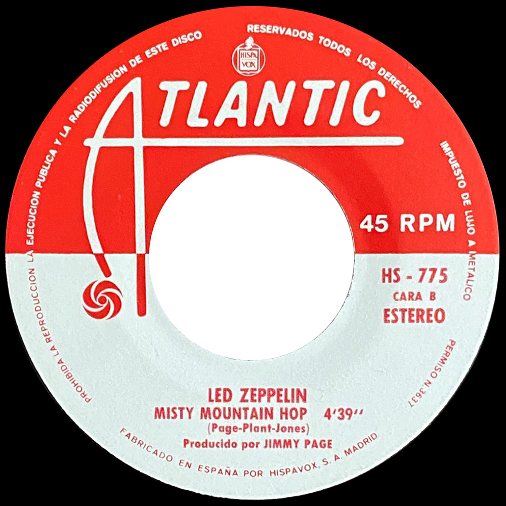 Single <br>Spain (HS-775) <br>Black Dog / Misty Mountain Hop (#2) - Image 4
