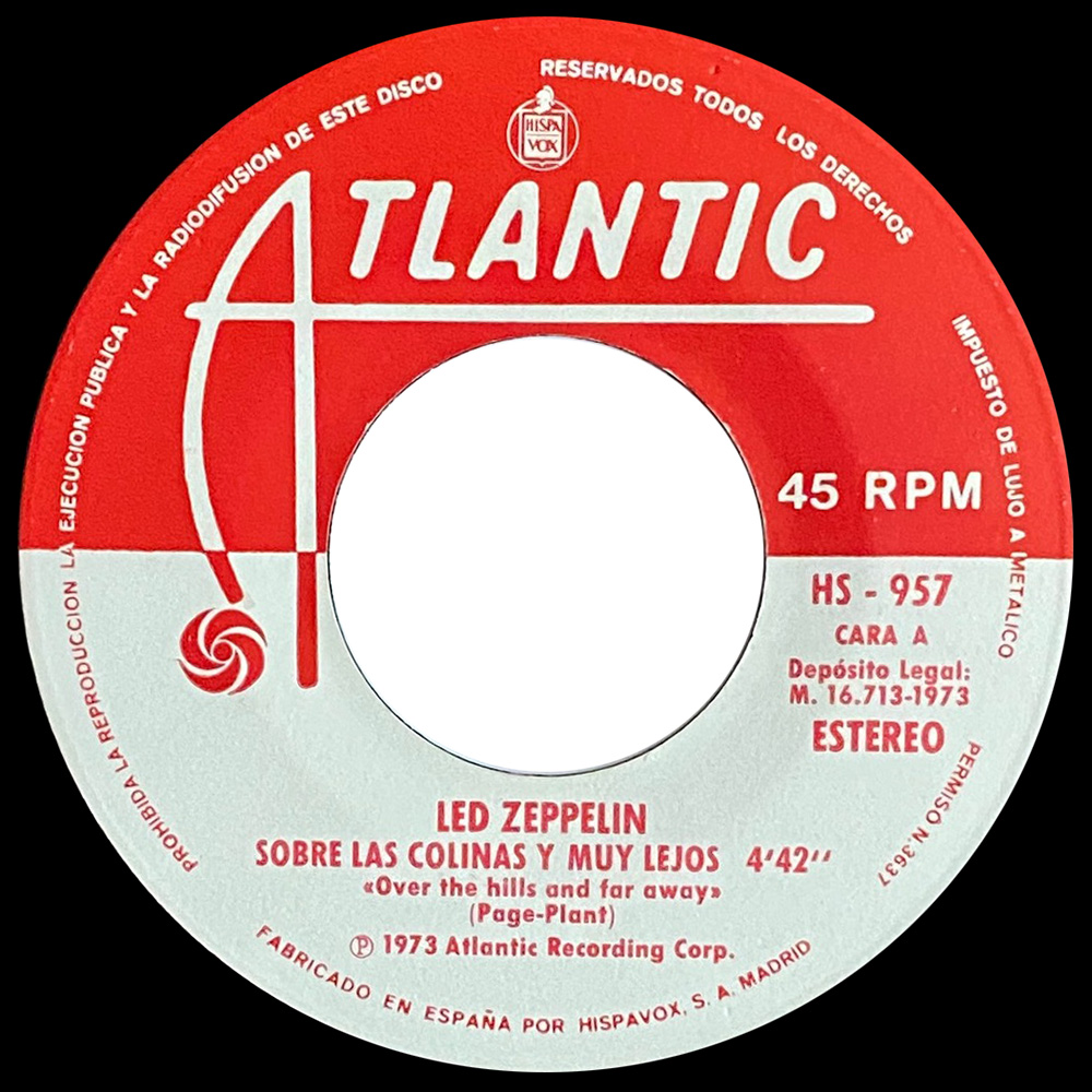 Single <br>Spain (HS-957) <br>Over The Hills and Far Away / Dancing Days (#3) - Image 3
