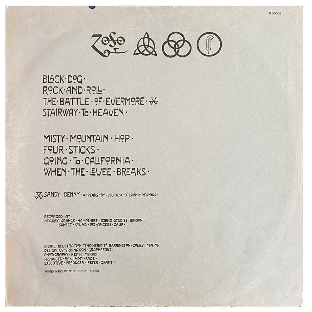 LP <br>Led Zeppelin IV <br>UK, Colored Vinyl (K50008) #4 - Image 7
