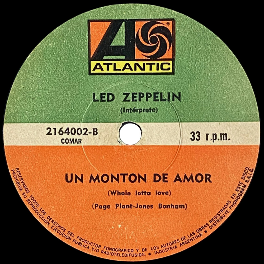 Single <br>Argentina (2164002) <br>Living Loving Maid / Whole Lotta Love (#4) - Image 2