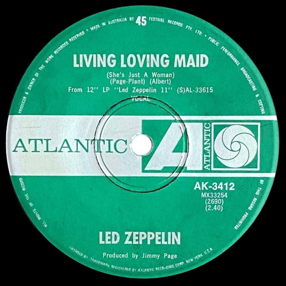Single <br>Australia (AK-3412) <br>Whole Lottta Love / Living Loving Maid - Image 3