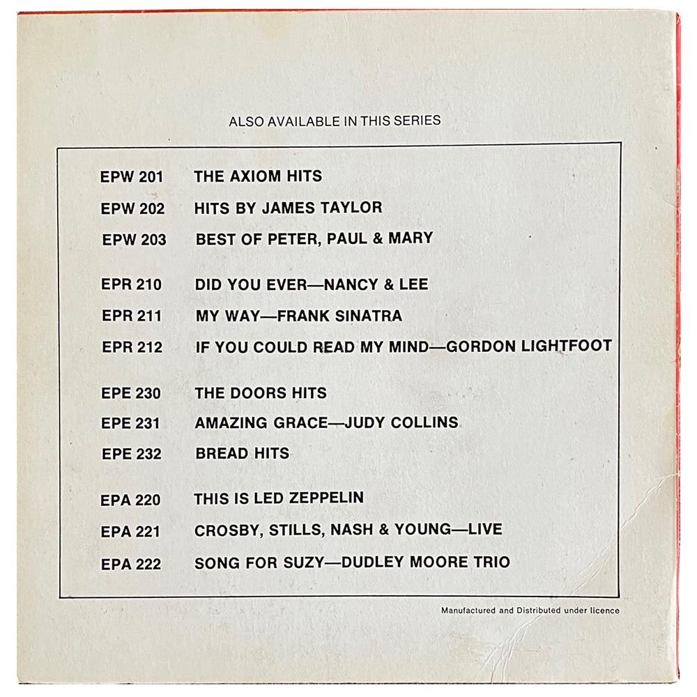 Single <br>Australia (EPA-220) <br>This is Led Zeppelin (Test Pressing) - Image 2