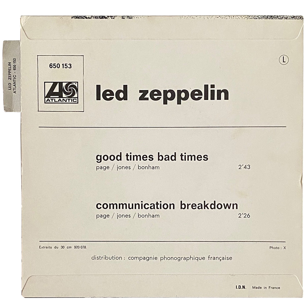 Single <br>France (650153) <br>Good Times Bad Times / Communication Breakdown (#1) - Image 2