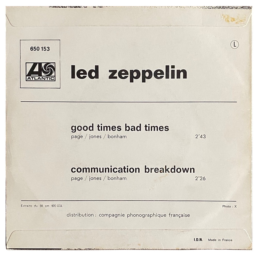 Single <br>France (650153) <br>Good Times Bad Times / Communication Breakdown (#2) - Image 2