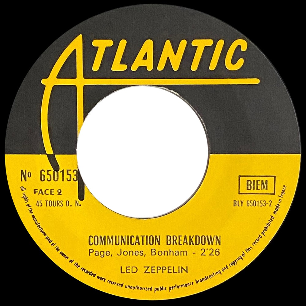 Single <br>France (650153) <br>Good Times Bad Times / Communication Breakdown (#2) - Image 4