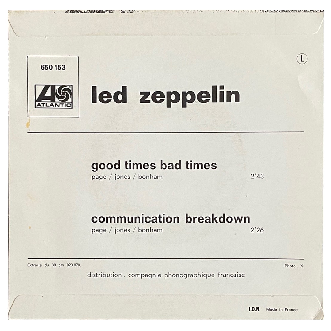Single <br>France (650153) <br>Good Times Bad Times / Communication Breakdown (#3) - Image 2