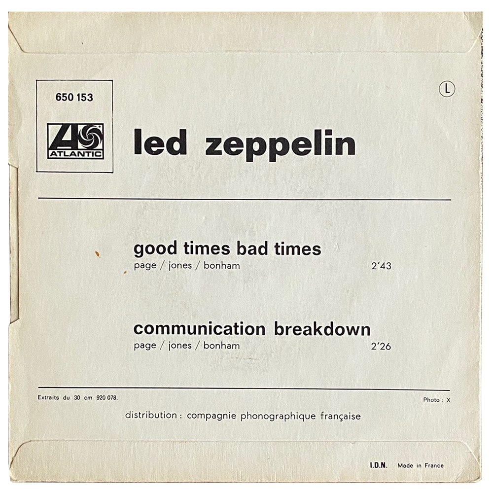 Single <br>France (650153) <br>Good Times Bad Times / Communication Breakdown (#4) - Image 2