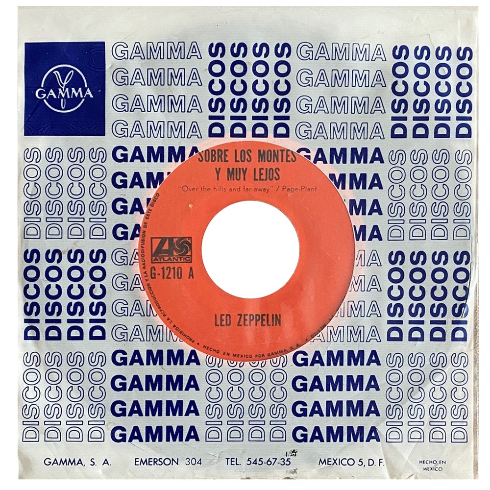 Single <br>Mexico (G-1210) <br>Over The Hills and Far Away / Dancing Days (Promo #2)
