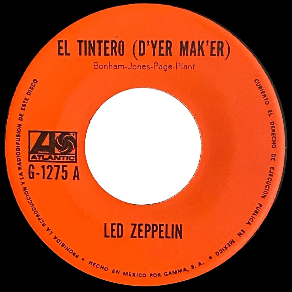 Single <br>Mexico (G-1275) <br>D'yer Maker / The Crunge (Promo) #1