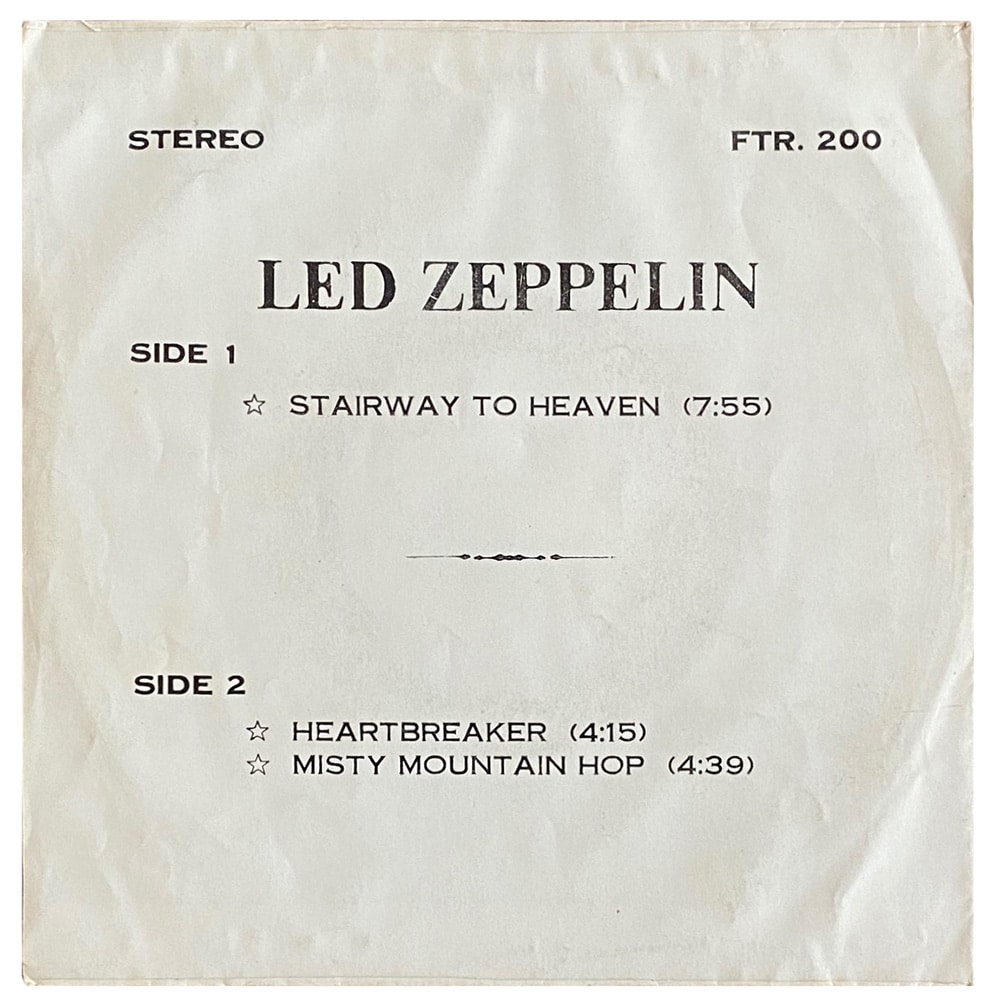 Single <br>Thailand (FTR. 200) <br>Stairway To Heaven / Heartbreaker / Misty Mountain Hop (#2) - Image 2