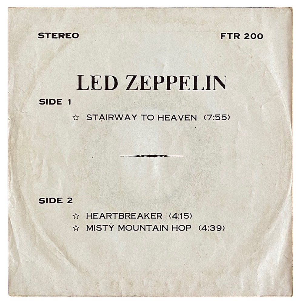 Single <br>Thailand (FTR. 200) <br>Stairway To Heaven / Heartbreaker / Misty Mountain Hop (#3) - Image 2