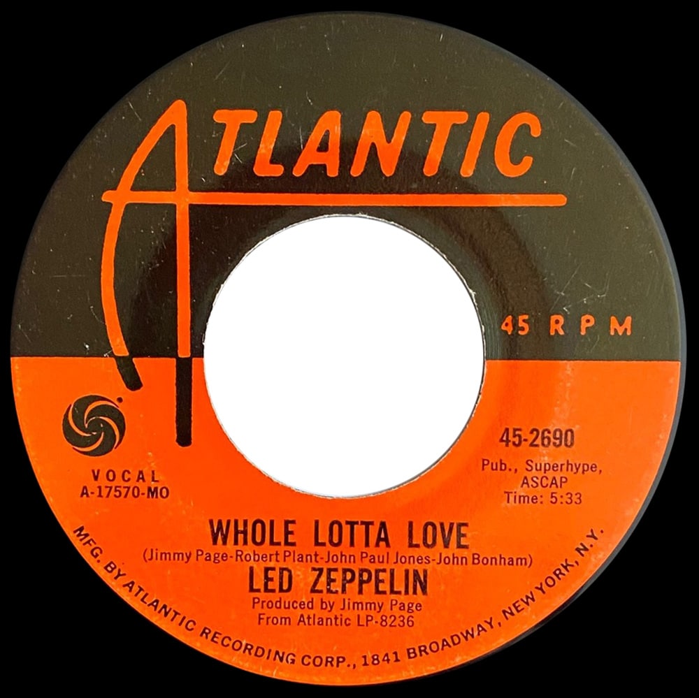 Single <br>USA (45-2690) <br>Whole Lotta Love / Living Loving Maid (#11) - Image 2