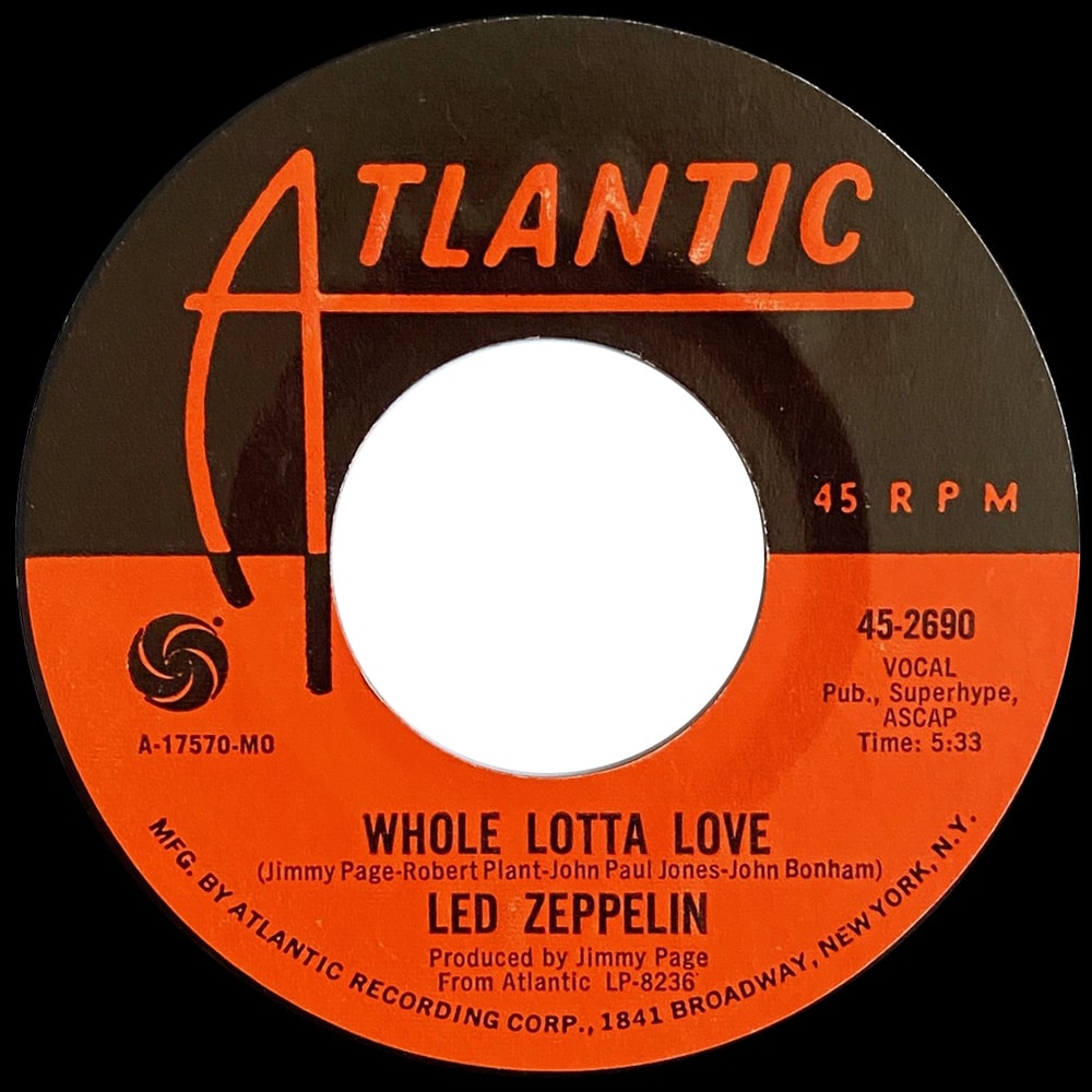 Single <br>USA (45-2690) <br>Whole Lotta Love / Living Loving Maid (#12) - Image 2