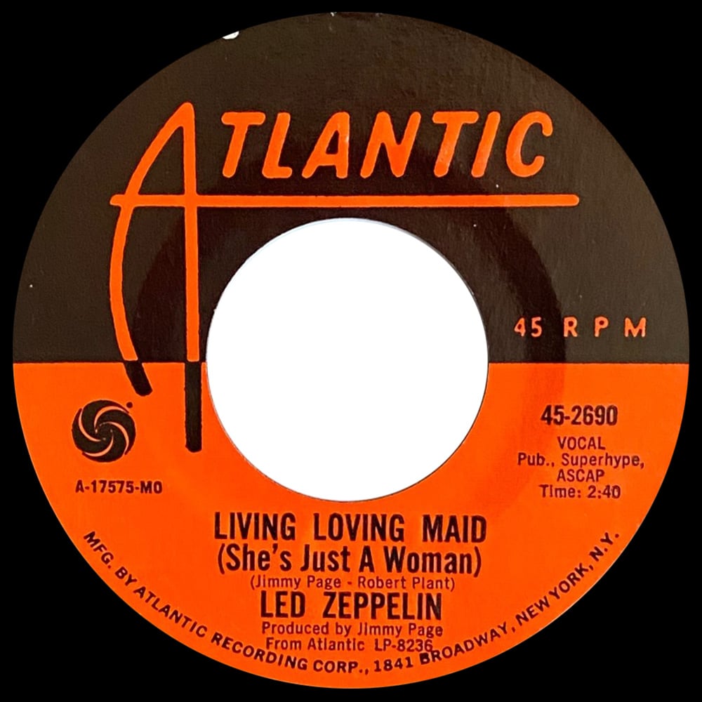 Single <br>USA (45-2690) <br>Whole Lotta Love / Living Loving Maid (#12) - Image 3