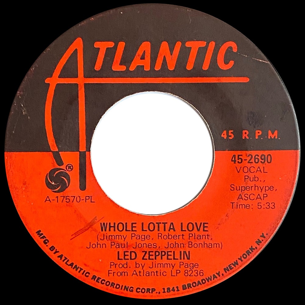 Single <br>USA (45-2690) <br>Whole Lotta Love / Living Loving Maid (#10) - Image 3