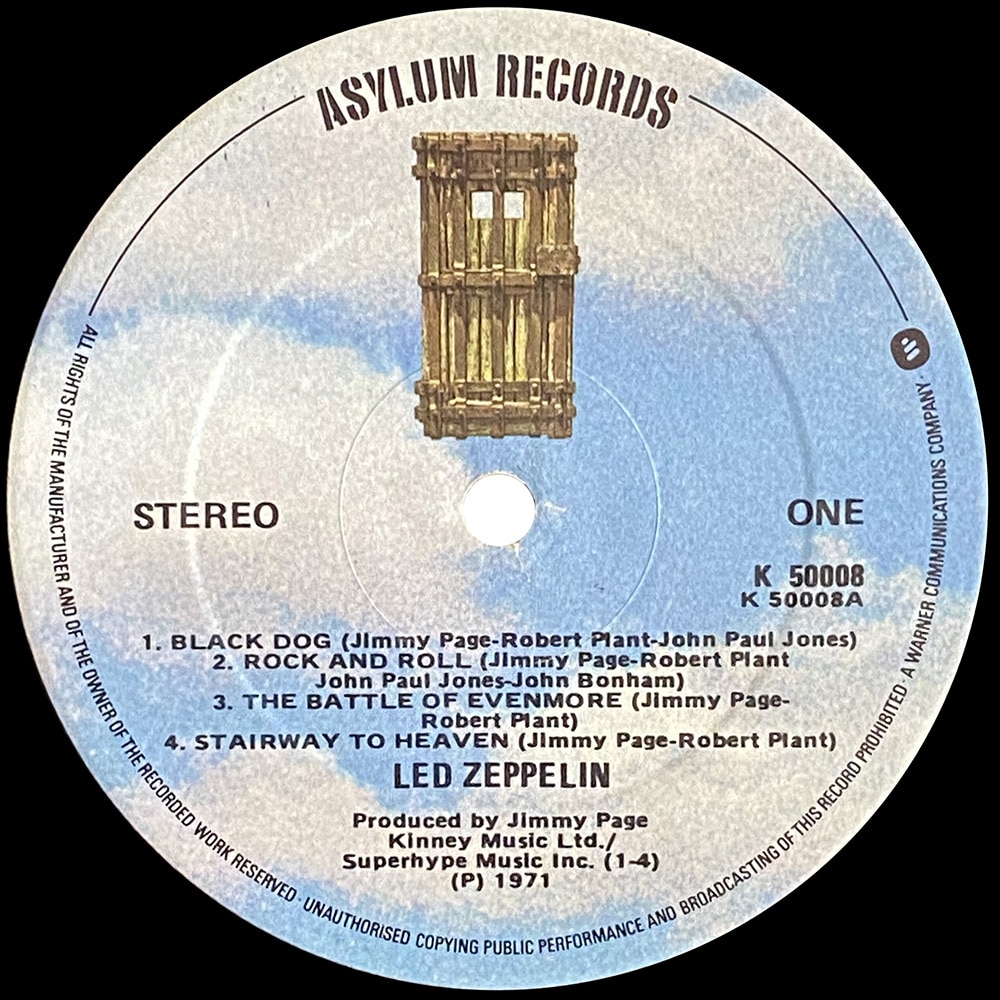 LP <br>Led Zeppelin IV <br>Ireland, Mispressing (K 50008) - Image 3