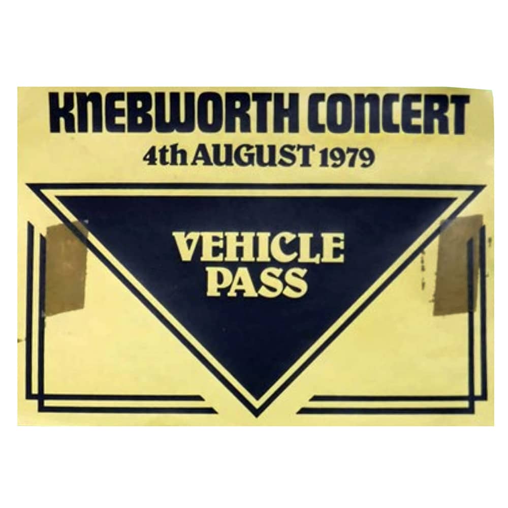 Concert Pass <br>1979.08.04 <br>Knebworth, Vehicle