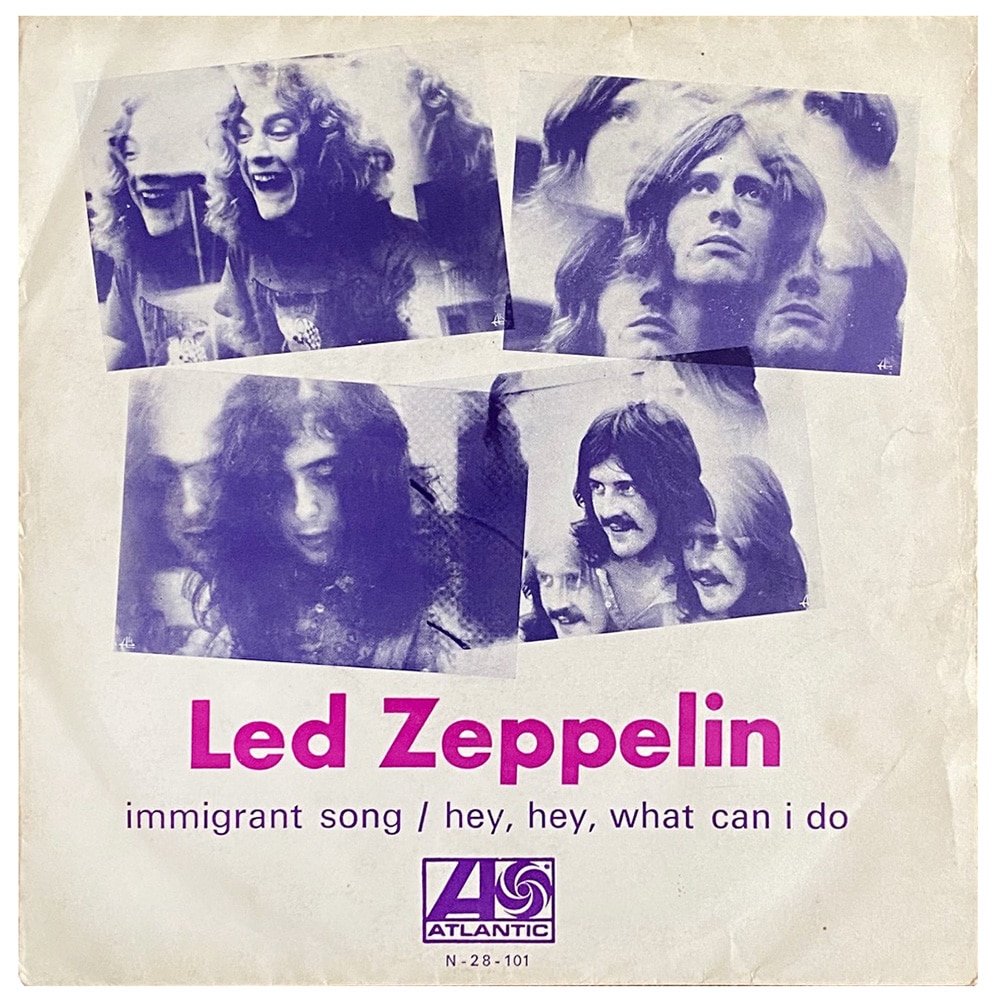 Single <br>Portugal (N-28-101) <br>Immigrant Song / Hey, Hey, What Can I Do (#1)