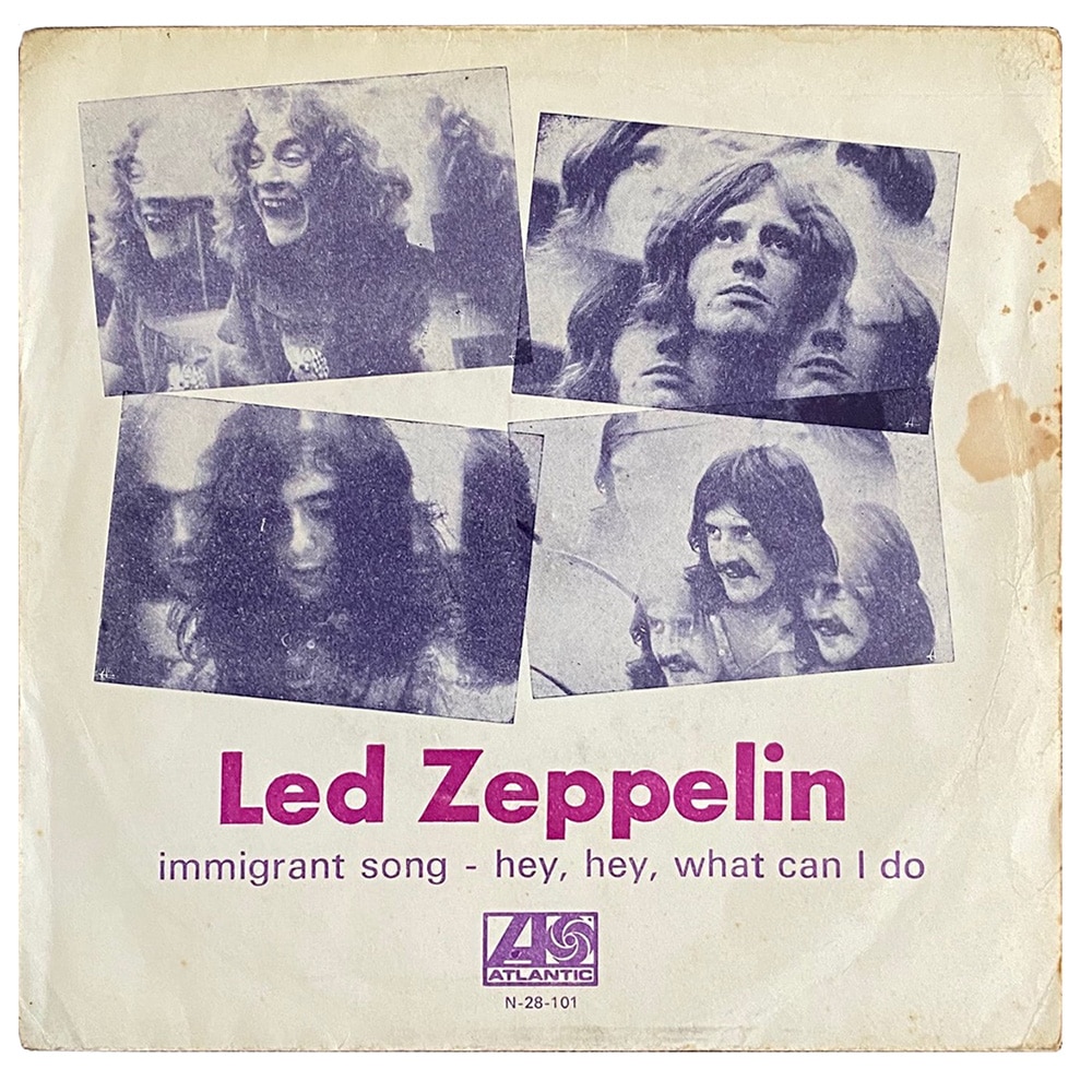 Single <br>Portugal (N-28-101) <br>Immigrant Song / Hey, Hey, What Can I Do (#3)