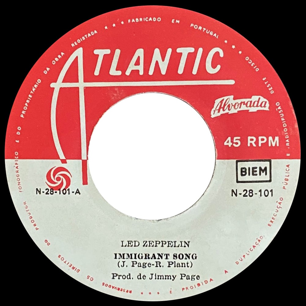 Single <br>Portugal (N-28-101) <br>Immigrant Song / Hey, Hey, What Can I Do (#3) - Image 3