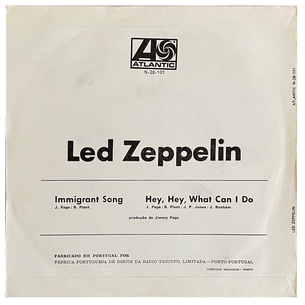 Single <br>Portugal (N-28-101) <br>Immigrant Song / Hey, Hey, What Can I Do (#4) - Image 2