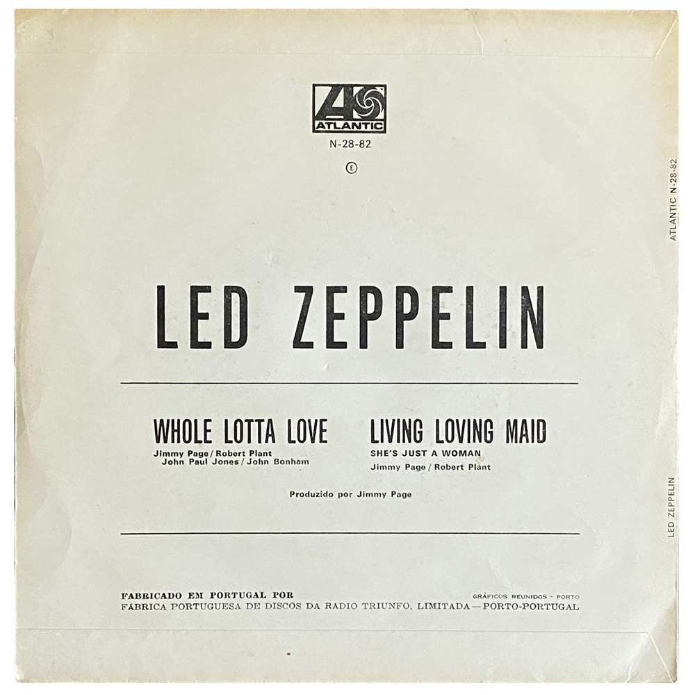 Single <br>Portugal (N-28-82) <br>Whole Lotta Love / Living Loving Maid (#2) - Image 2