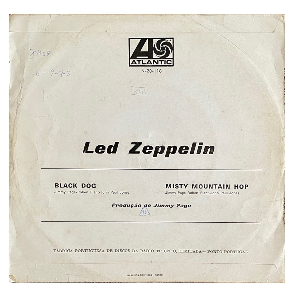 Single <br>Portugal (N-28-118) <br>Black Dog / Misty Mountain Hop (#4) - Image 2