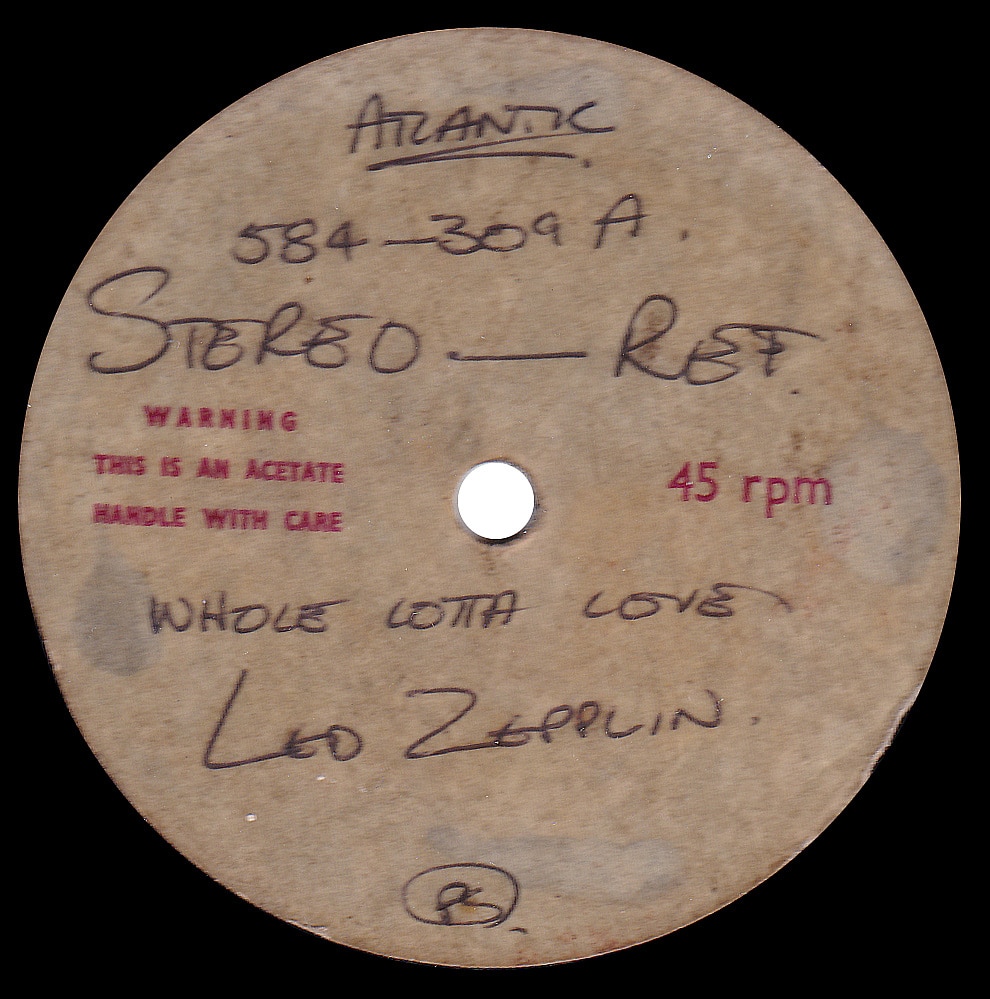 Single <br>United Kingdom (584309) <br>Whole Lotta Love, 10" (Acetate)