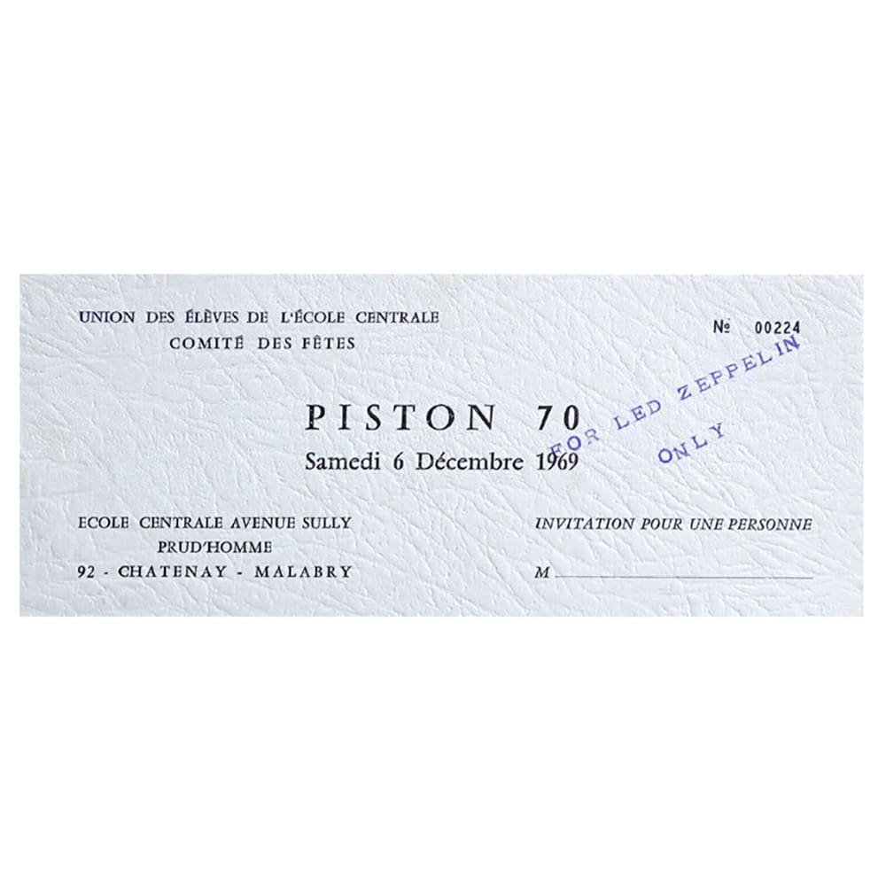 Concert Ticket <br>1969.12.06 <br>Chatenay-Malabry, FR