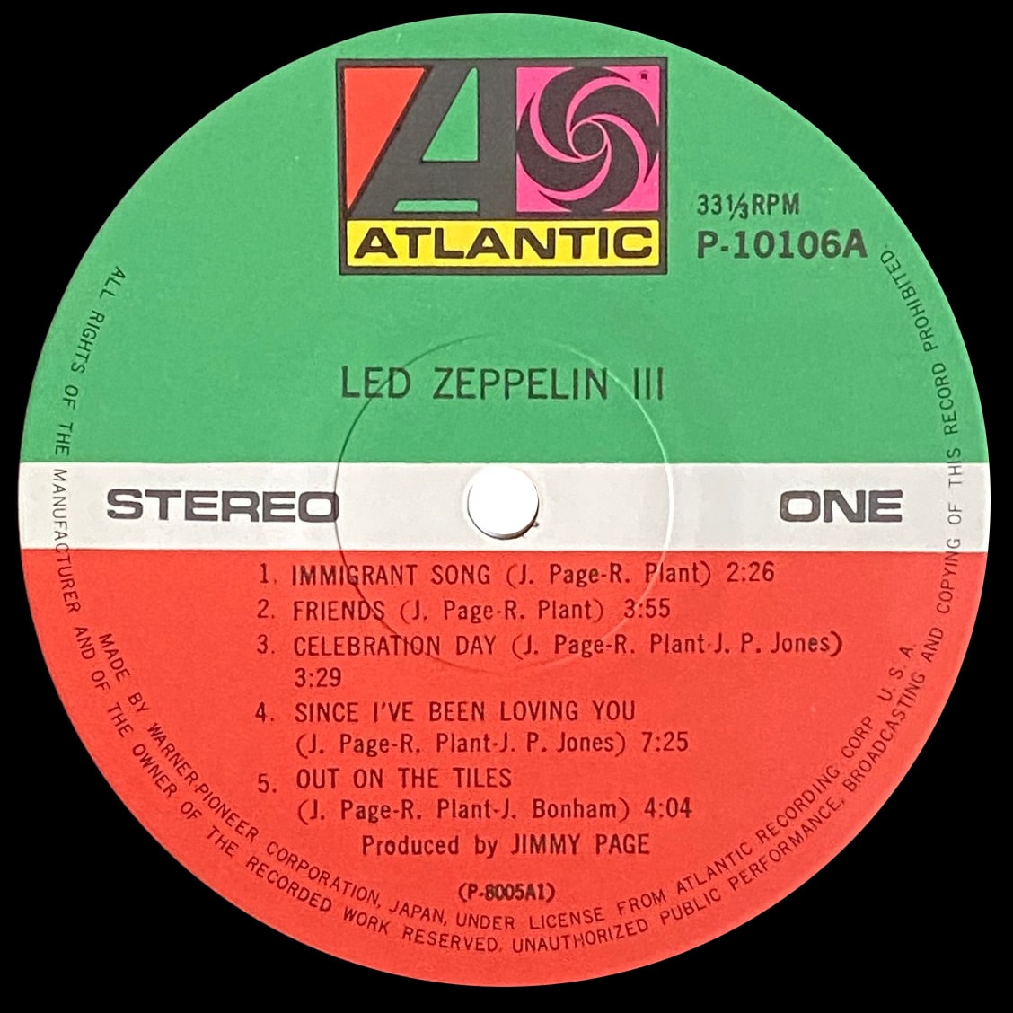 LP <br>Led Zeppelin III <br>Japan (P-10106A) #2 - Image 4
