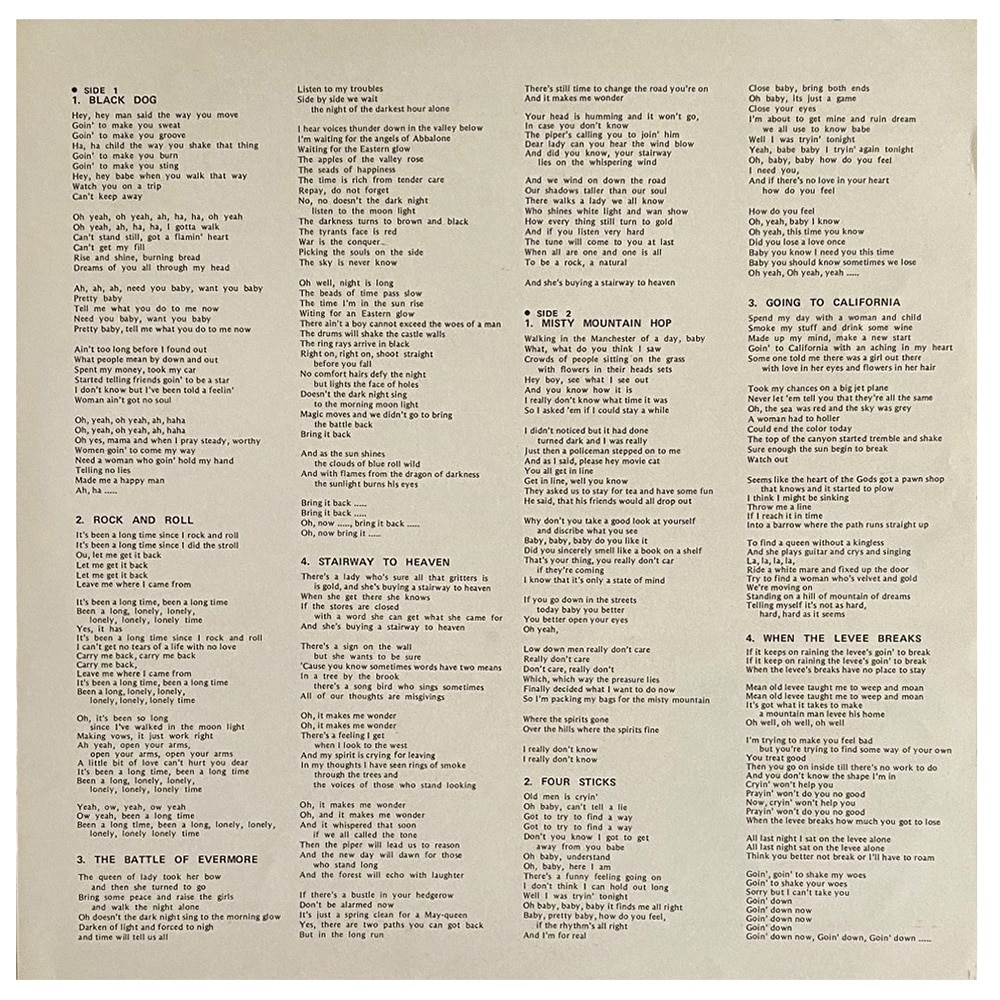 LP <br>Led Zeppelin IV <br>Japan (P-8166A) #3 - Image 9