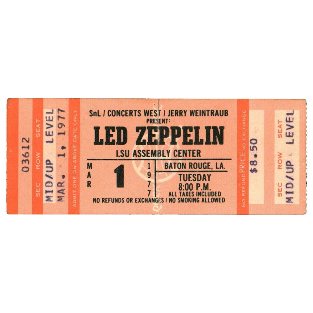 Concert Ticket <br>1977.05.19 <br>Baton Rouge, LA