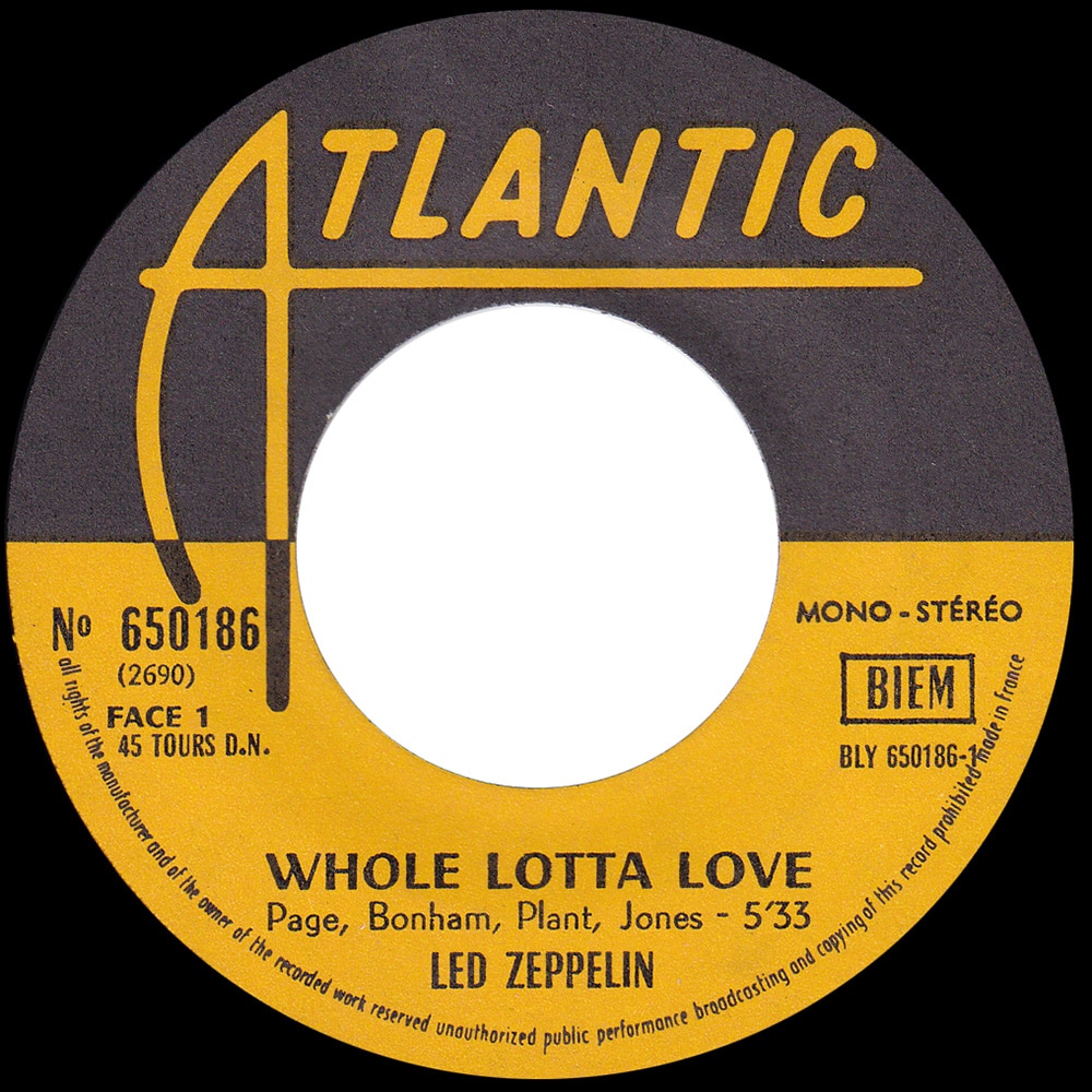 Single <br>France (650186) <br>Whole Lotta Love / Living Loving Maid (#5) - Image 3